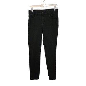 NYDJ Marilyn Straight Black size 6 embellished back‎ pockets